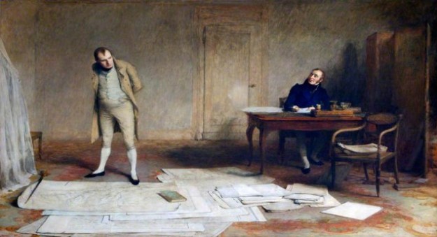 Sainte Hélène 1816 : Napoleon dictant au comte Las Cases le récit de ses campagnes , par Sir William Quiller Orchardson